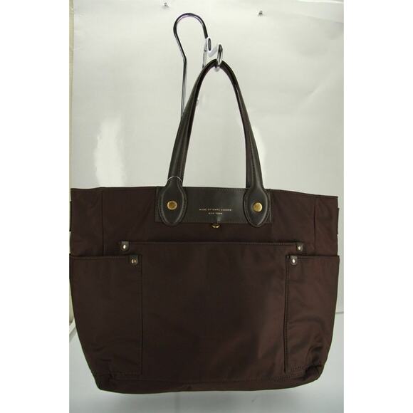 Marc Jacobs by Brown Preppy Nylon Eliz-a-baby Tote bag Shopper Logo - Picture 3 of 10